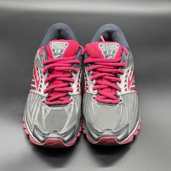 Brooks Glycerin 14 Women's Running Shoes Gray Pink Size 7.5 Athletic Sneakers - Picture 3 of 6